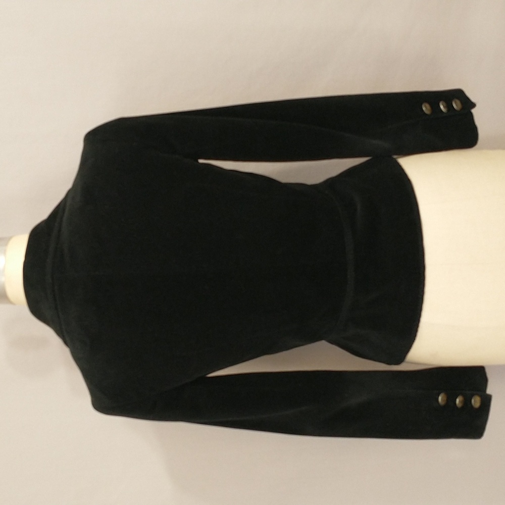 Vintage Designer Black Jacket Louis Feraud Paris Tailored Velvet Fitted Short - Picture 4 of 16